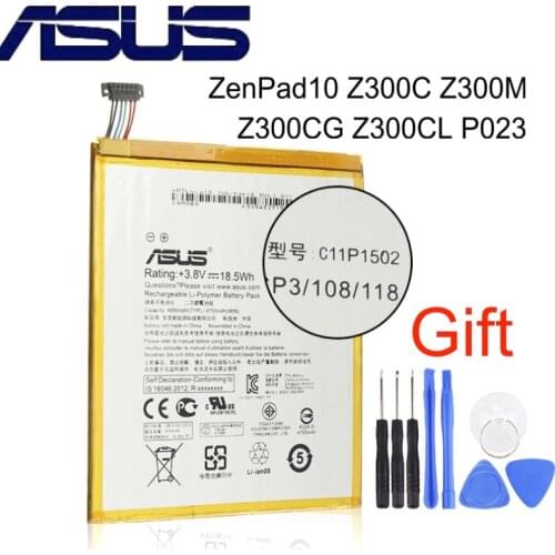 Original Battery For ASUS ZenPad 10 Z300C Z300CL Z300CG C11P1502 Battery 4890mAh Full Capacity