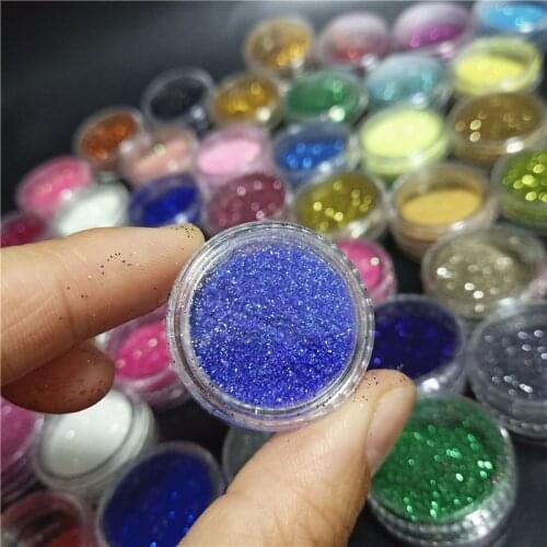 45 Colors Diamond Shimmer Glitter Powder for Temporary Tattoo Kids Face Body DIY Nail Painting Decoration Art Tool