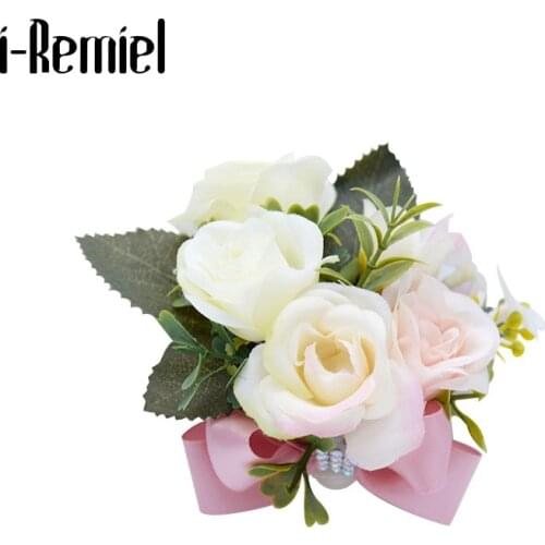 Korean Fabric Simulated Flower Brooch Lapel Pins Wedding Bride Corsage Luxulry Jewelry Brooches for Women Accessories