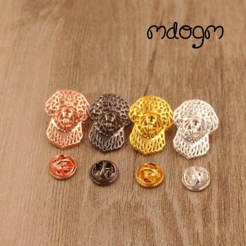 Mdogm Lagotto Romagnolo Dog Animal Brooches And Pins Suit Metal Small Father Collar Badges Gift For Male Men B154