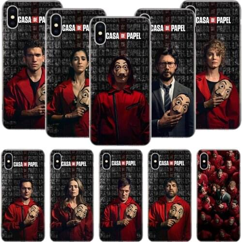 La Casa De Papel Money Heist Phone Case For iPhone 11 12 Pro XS XR X Max 7 8 6 6S Plus Mini + 5 SE Pattern Customized Coque Cove