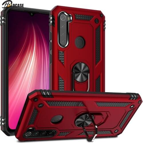 For Xiaomi Redmi Note 7 Pro Magneti Back Phone Case Armor Rugged Military Shockproof Holder Ring Car Holder Fitted Phone Cover