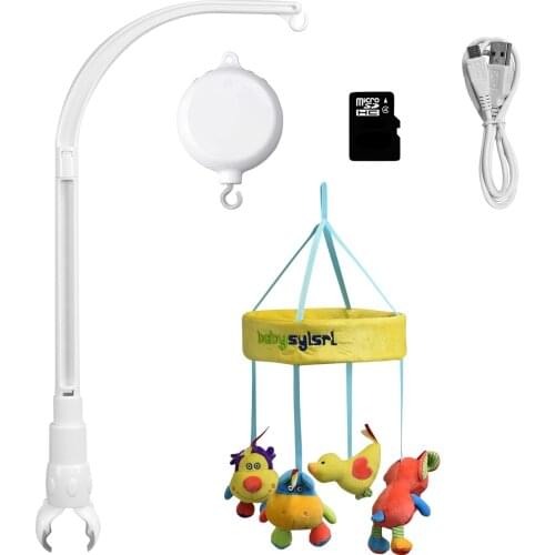 BABYSYLSRL Baby Crib Rotating Animal Rattle Baby Toys 0-18 Months Newborn Mobile Bed Bell Toys For Boys or Girl Gift White Rotar