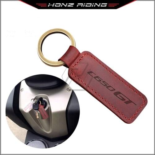 For BMW Scooter C650GT C650 GT Model Motorcycle Keychain Cowhide Key Ring