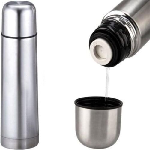 Double layer round shaped stainless steel thermos, vacuum water bottle, travel coffee cup, travel thermic Cup