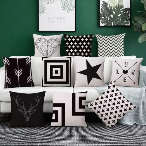 Geometric pillowcase pillow sofa velvet cushion square
