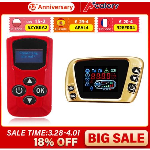 Hcalory 12V 1-8KW LCD Monitor Switch Remote Controller Accessories Four-button For Car Track Diesels Air Heater Parking Heater