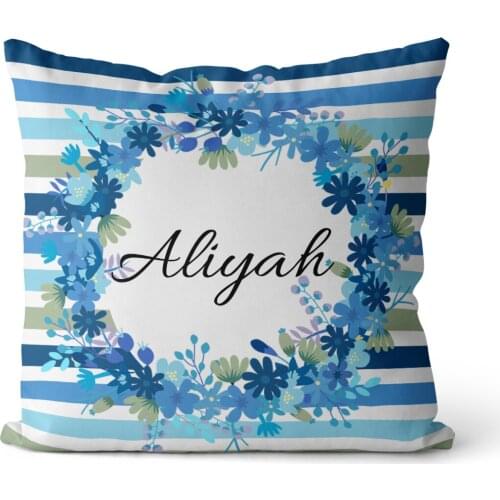 Custom Gifts Personalized Floral Pillow |10 Designs| Flower Pillow with Name Custom Name Pillow Cover Gifts for Girls - Christma