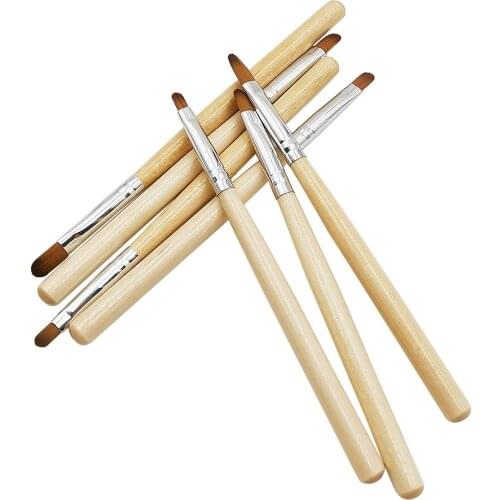 7pcs Nail Art Brush Liner Dotting Acrylic Builder Painting Drawing Carving Pen UV Gel Manicure Tool