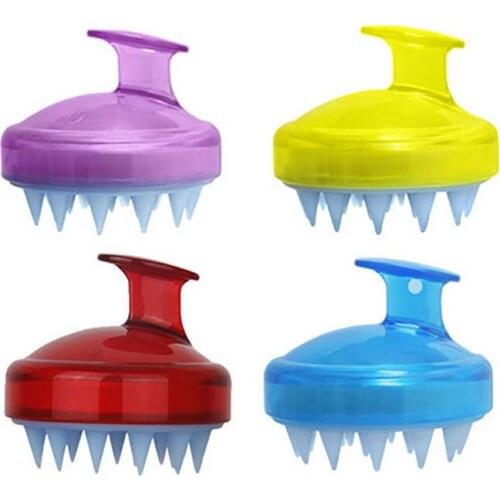 Meridian Massage Brush Silicone Head Body Scalp Massage Brush Shampoo Hair Washing Comb Shower Brush