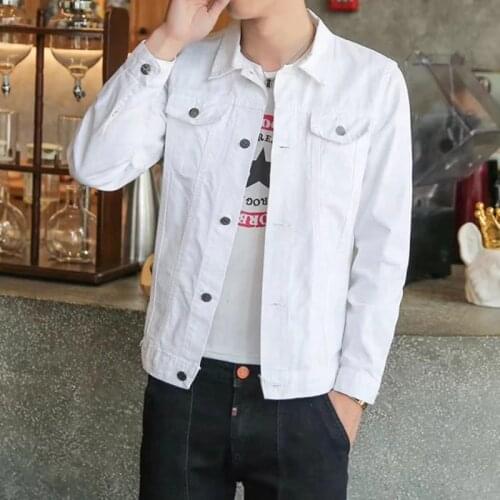 Mens jacket 2020 New Modis Mens Denim jacket Korean version of the Slim Mens Black jacket trend Handsome Student jacket