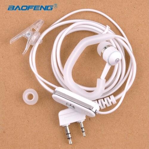 Baofeng radio earbuds walkie talkie earphone with ptt in ear hook earpiece k port uv-5r headphones for protable radio headset