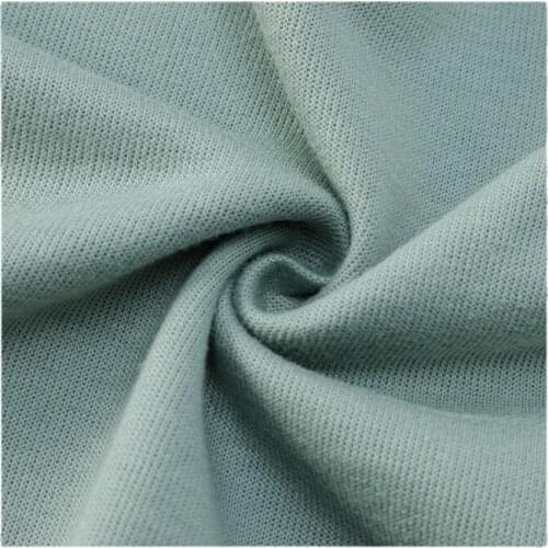 Width 72" Solid Color Simple Thread Combed Cotton Knitted Fabric By The Yard For T-Shirt Dress Pants Material