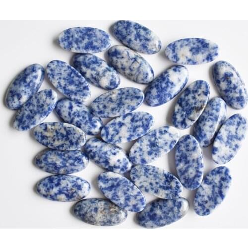 Wholesale 20pcs/Lot fashion high quality natural sodalite stone oval shape cab cabochons for Jewelry beads making 15x30mm free
