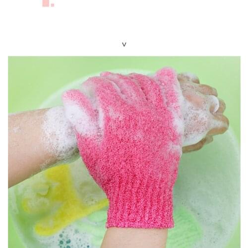 Bath Gloves Peeling Exfoliating Mitt Glove For Shower Gloves Resistance Body Massage Sponge Wash Skin Moisturizing Spa Foam L3