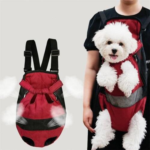 Portable Pet Carrier Dog Front Chest Backpack Pet Dog Chest Bag Breathable Canvas Outdoor Carrier Tote Bag Traveling Backpack