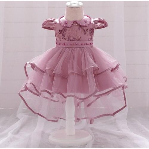Infantil Baby Girls Flower Kids Dress for Girls Newborn Baby Clothes Birthday 1 Year Girl Party Ball Gown Tutu Princess Dresses