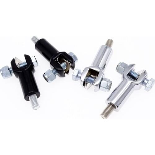 2 Pcs 2.25 Inch Black/Silver Motorcycle Passenger Foot Pegs Support Mount Kit For Harley Softail 2000-2006 Footrest Accessories