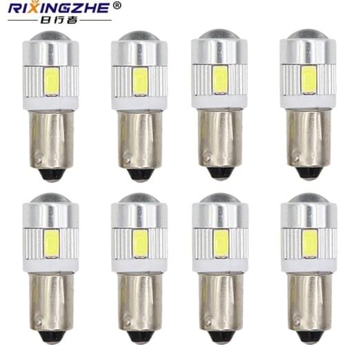 RXZ 10PCS No Error white car bulbs T4W BA9S 5730 Led reading light automotive Interior Lamp Dome sourse 6smd 5630 DC 12V