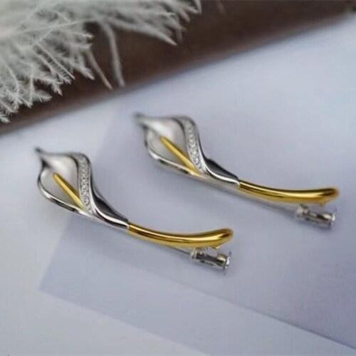 S.EAST SUN S925 silver crane taro inlaid gem flower shape womens wedding fashion jewelry party gift Italian crafts