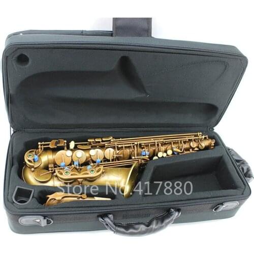 MARGEWATE Alto Eb Tune Saxophone Unique Retro Brass Sax New Antique Copper E Flat Musical Instrument Sax with Case Mouthpiece