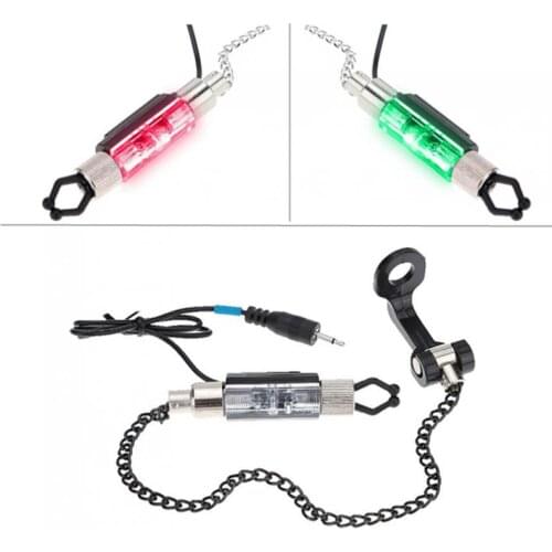 Fishing Bite Alarm LED Light Indicator Carp Chain Hanger Swinger Indicator 2 Light Color Optional