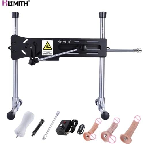 Hismith Premium Sex Machine APP Control On Mobile Phone 3 Pcs Different Sizes Silicone Dildo KlicLok System Love Gun for Women