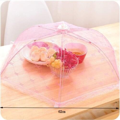 Gauze Folded Dish Fruit Vegetable Food Covers Anti Flies Mosquito Kitchen Polyester Gauze Cooking Foods Covers