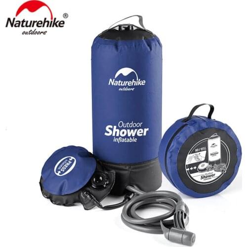 Naturehike Clearance Price Big Discount 11L Outdoor Portable Inflatable Camping Shower Pressure Shower Water Bathing Bag