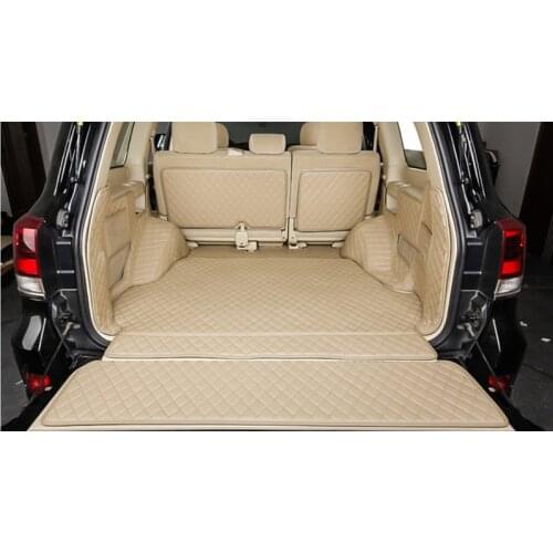 Full set car trunk mats + Back door mat for Lexus LX 570 5 seats 2020 durable cargo liner mats boot carpets for LX570 2019-2007