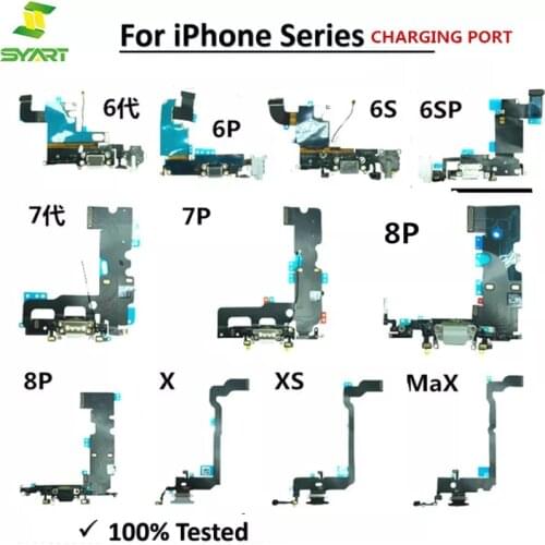 Charging Port Microphone Dock Connector Replacement Flex cable For iPhone 8G 8 PLUS X XR XS XS MAX Charger Port Flex Cable