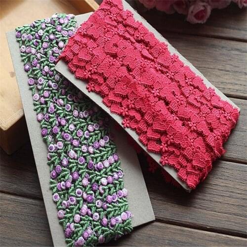 2 Yards High Quality Beautiful Red Water-Soluble Ribbon DIY Crafts / Wedding / Clothing / Sewing Handmade Materials New