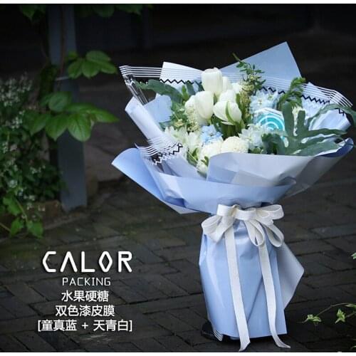 20pcs/lot 50*70cm Waterproof Rose Flower Wrapping Macaron Color Packaging Kraft Paper Bouquet Florist Supplies Gift Wrapping