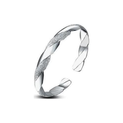 2016 new arrival love interweave design 925 sterling silver female bangles jewelry wholesale