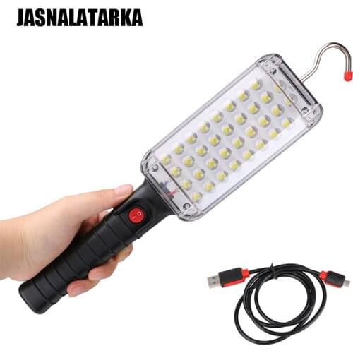 34 LED Powerful Flaslight Torch USB Rechargeable Ultra Bright Hiking Camping Working Lamps Light High Power Outdoor Flashlight