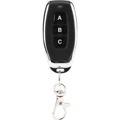 433MHz Wireless Metal 3 Key Garage Door Duplicator Learning Code Key Fob Control DC 6V Universal Copy Auto Car Alarm System