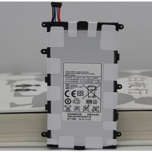 5pcs/lot 4000mah SP4960C3B Built-in Battery Batterie For Samsung Galaxy Tab 2 7.0 & 7.0 Plus GT-P3100 P3100 P3110 P6200