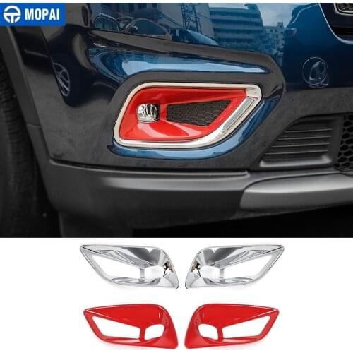 MOPAI Car Stickers for Jeep Cherokee 2019+ ABS Car Front Fog Light Lamp Decoration Cover Accessories for Jeep Cherokee 2019