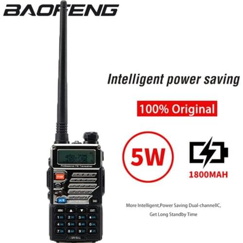 Baofeng UV-5RE UV5RE Walkie Talkie PTT True High Power 5W 2 Way Ham Dual Band CB Radio Professional FM Transceiver UV-5R Upgrade