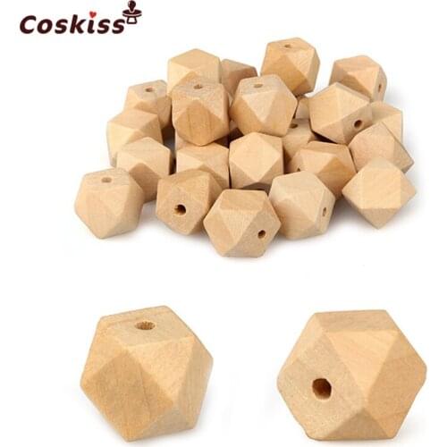 0.8 Inch 20mm Wood Beads Spacer Beads Unfinished Geometric Beads Jewelry for DIY Wooden Necklace