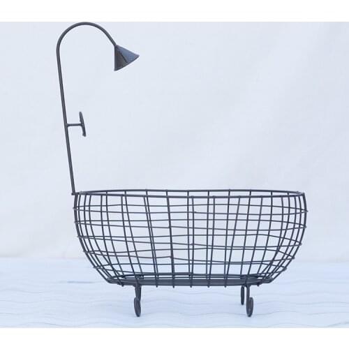 Baby Iron Basket Shower Bathtub Infant Photography Accessories Unique Shooting Props Posing Container Baby Photography Props