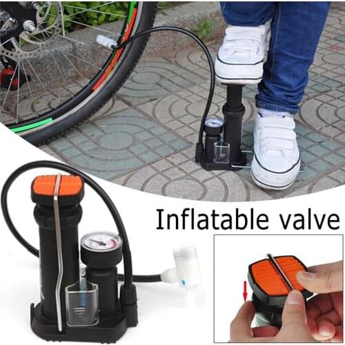 1540D High-pressure Mini Bicycle Foot Pump Electric Motorcycle Pedal Air Inflator External Pump MTB Bike Cycling Pump Tool XA63Q