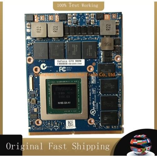 New GTX980M GTX 980M Graphics Card with X-Bracket N16E-GX-A1 8GB GDDR5 MXM For Dell 18 M18X R2 R3 R4 17x Alienware MSI HP Clevo