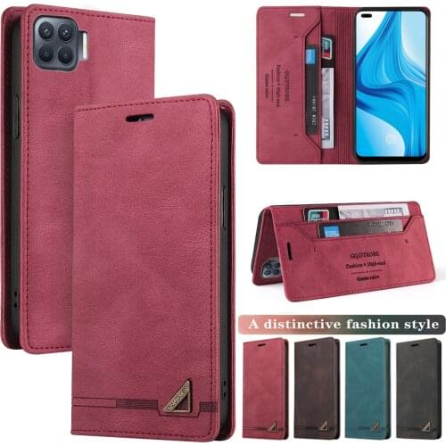 Leather Flip Case For OPPO A93 A53 2020 A52 A73 A72 A94 A92S A15 A32 Find X3 Realme 7 Pro C11 C15 GT Reno 4Z 5G F19 Wallet Cover