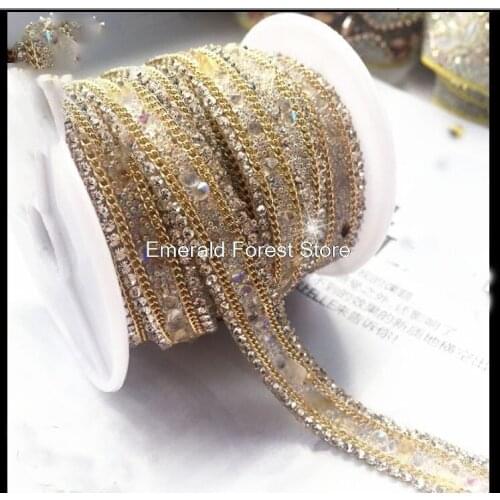 Lace clothingnew accessories 1.2cmhand-stitched rhinestones