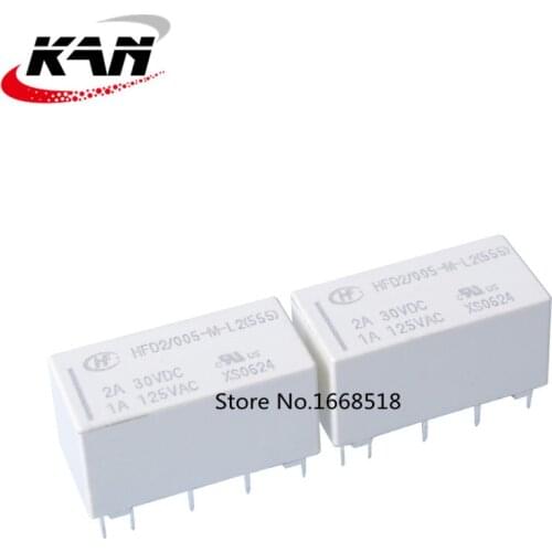 20PCS/lot Magnetic latching relay HFD2-005-M-L2-D HFD2-012-M-L2-D HFD2-024-M-L2-D 1A 10PIN