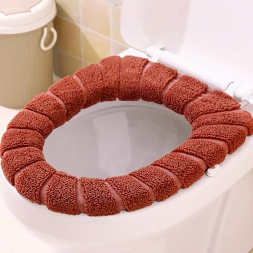 Washable Bathroom Toilet Seat Filling Closestool Toilet Lid Pad Set for Home Decor Closestool Mat Seat Case Winter Comfortable