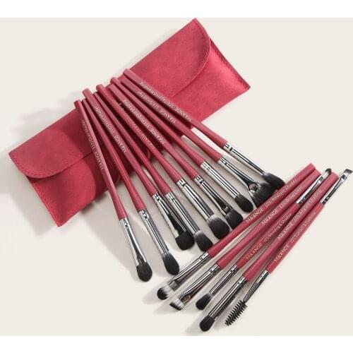 Maange 14pcs Professional Eye Makeup Brush Set Makeup Tools Eye Shadow Brush Cosmetics For Face Highlighter Powder Foundation