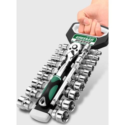 Socket Wrench Set Screwdriver Socket 1/4 3/8 Inch CR-V Drive Ratchet Wrench Spanner for Bicycle Motorcycle Car Repairing Tools