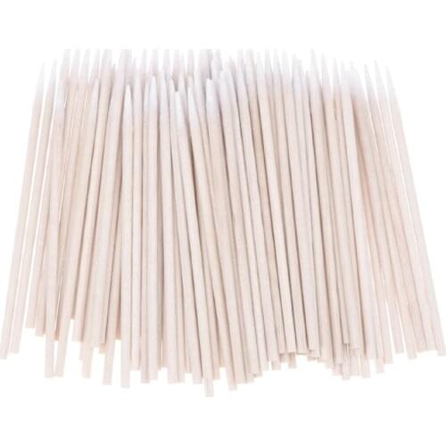Natrual 100 Pcs Cotton Stick Clean Tool for jack iPhone Charge Port White Cotton Buds Tip Cleaning Tools